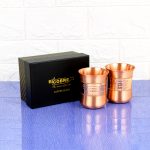 ELCOBRE PREMIUM CURVED COPPER SEQUENCE GLASS SET(2 GLASSES IN A FINE GIFT SET) – 250ML