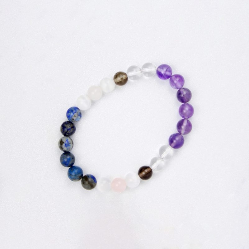 Migraine And Headache Bracelet In 8 Mm Natural Beads Of Amethyst, Hematite And Sodalite - Foto 10