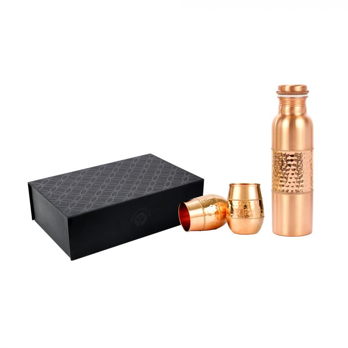 COPPER MID SEQUENCE GLASSES & MID - SEQUENCE BOTTLE SET
