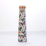 El'Cobre Limited Edition Printed Tower Copper Bottle – 850ML (Floral Butterflies)