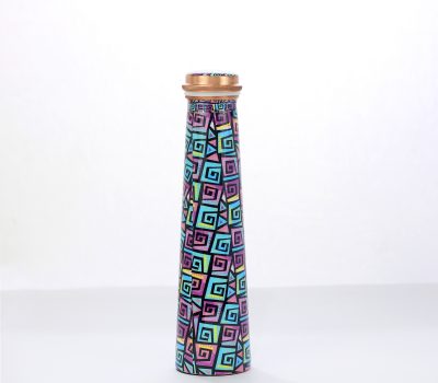 El'Cobre Limited Edition Printed Tower Copper Bottle (ZigZag)