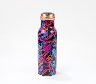 ELCOBRE PREMIUM LIMITED EDITION PRINTED COPPER BOTTLE - 700 ML (Stars)