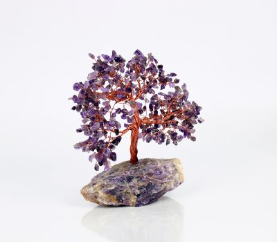 Amethyst Crystal Tree - 500 Beads & Cluster Base