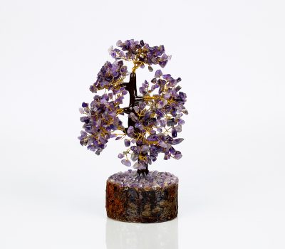 Amethyst Crystal Tree - 500 Beads & Wood Base