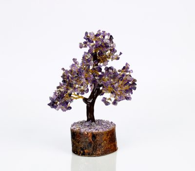 Amethyst Crystal Tree - 500 Beads & Wood Base