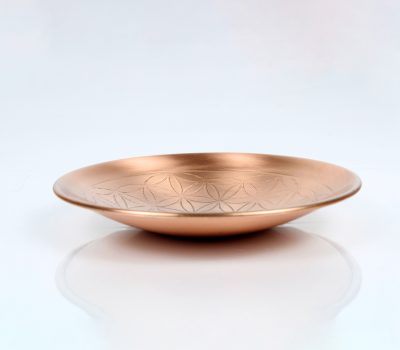 Pure Copper Flower of Life Plate - 6 Inches Diameter