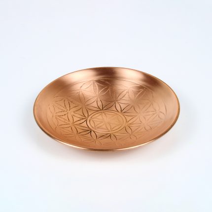 Pure Copper Flower of Life Plate - 6 Inches Diameter