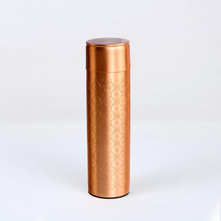 El'Cobre Premium Slim Etching Copper Water Bottle - 500ML