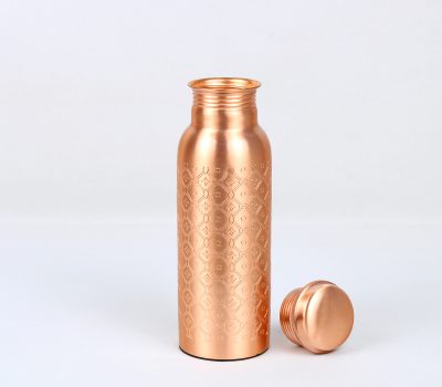 El'Cobre Premium Etching Copper Water Bottle - 700ML  