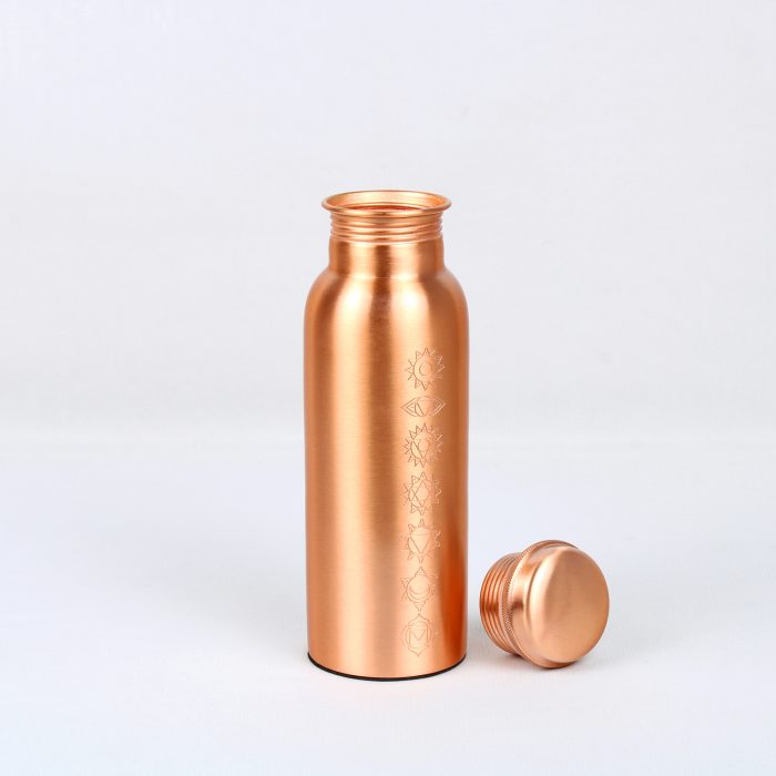 El'Cobre Premium Etching Copper Water Bottle - 700ML  
