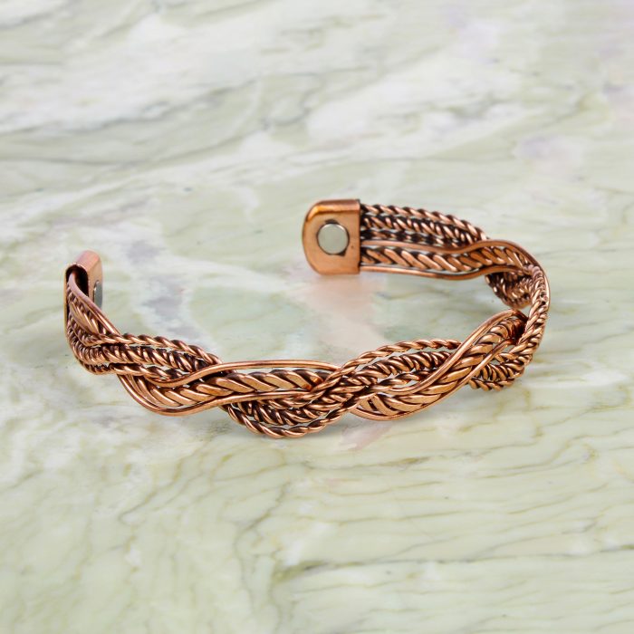 Pure Copper Magnet Bracelet With Gift Box (Design 50)