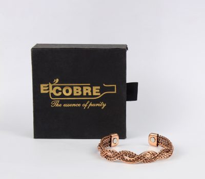 Pure Copper Magnet Bracelet With Gift Box (Design 50)