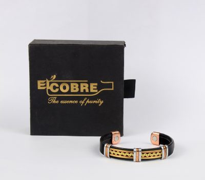 Pure Copper Magnet Bracelet With Gift Box (Design 55)