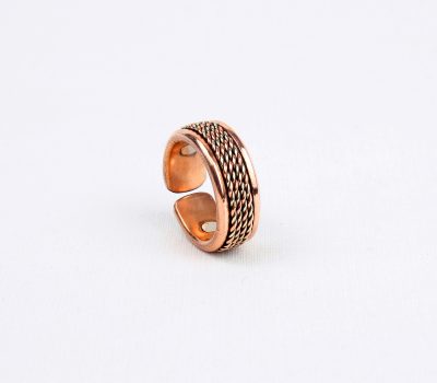 Pure Copper Ring with Magnet (Design 12)