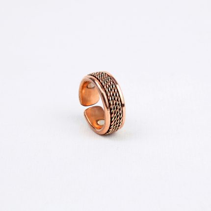 Pure Copper Ring with Magnet (Design 12)
