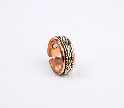 Pure Copper Ring with Magnet (Design 14)