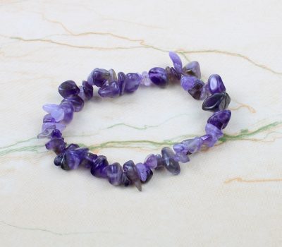 Amethyst Crystal Chip Bracelet