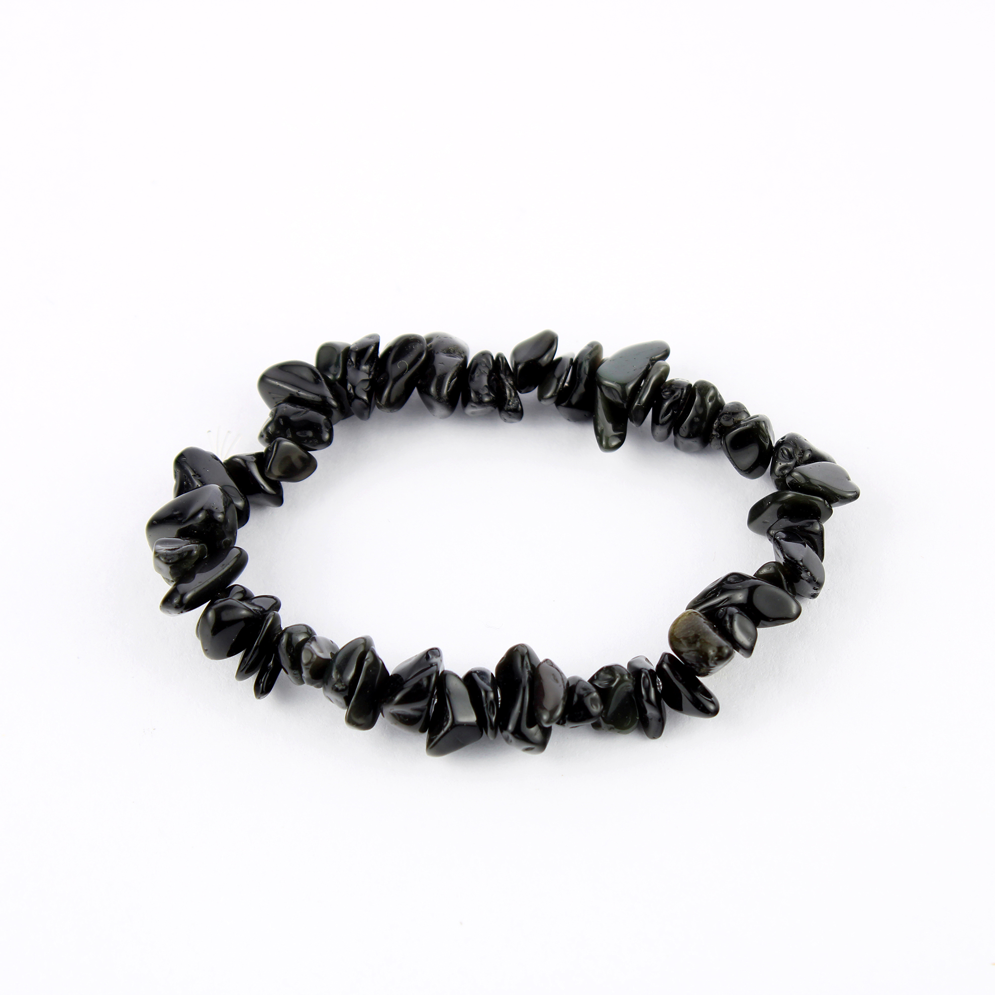 Black Obsidian Crystal Chip Bracelet Ecozone Lifestyle