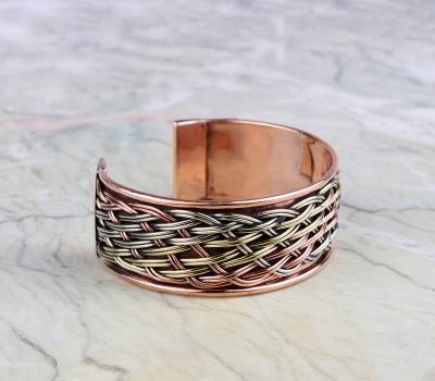 Pure Copper Light Weight Bracelet With Gift Box (Design 61)