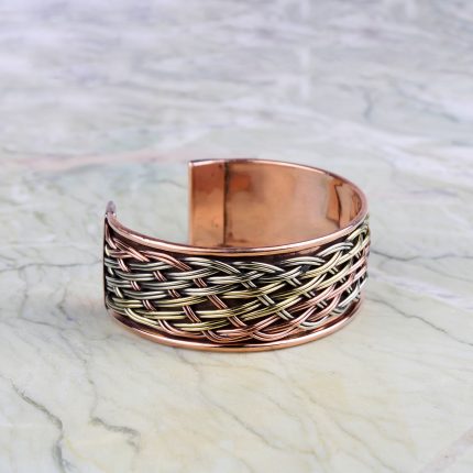 Pure Copper Light Weight Bracelet With Gift Box (Design 61)