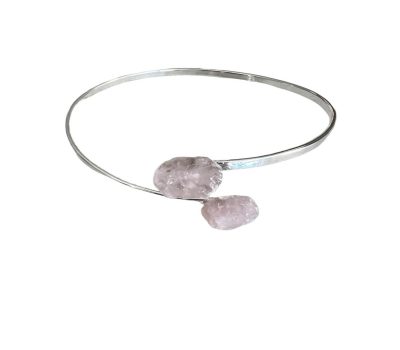 Dual Point Rose Quartz Bracelet