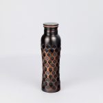 El'Cobre Antique Diamond Curve Copper Water Bottle 1L 