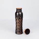 El'Cobre Antique Diamond Curve Copper Water Bottle 1L 