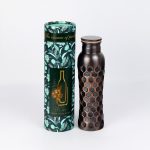 El'Cobre Antique Diamond Curve Copper Water Bottle 1L 