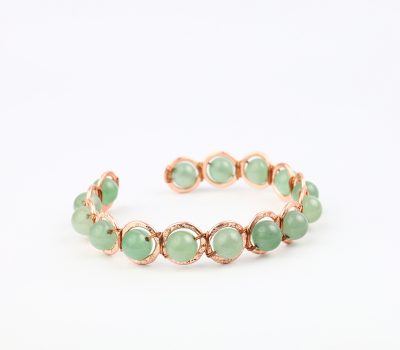 Copper & Green Aventurine Crystal Bracelet