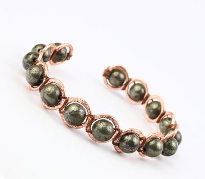 Copper & Pyrite Crystal Bracelet