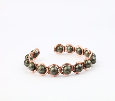 Copper & Pyrite Crystal Bracelet