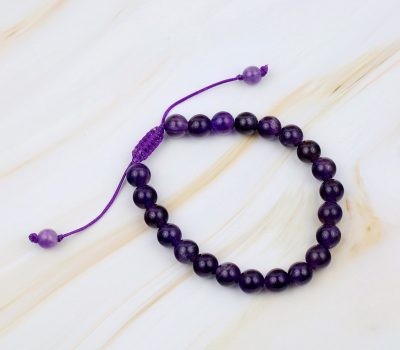 Macrame Amethyst Crystal Bracelet
