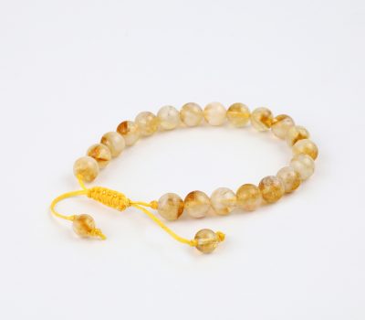 Macrame Citrine Natural Crystal Bracelet