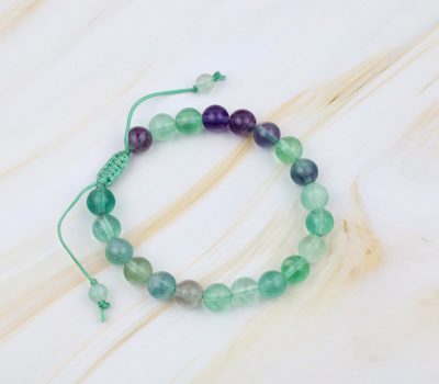 Macrame Multi Flourite Crystal Bracelet