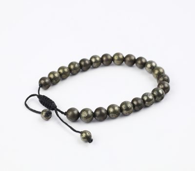 Macrame Pyrite Crystal Bracelet