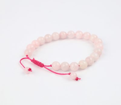 Macrame Rose Quartz Crystal Bracelet