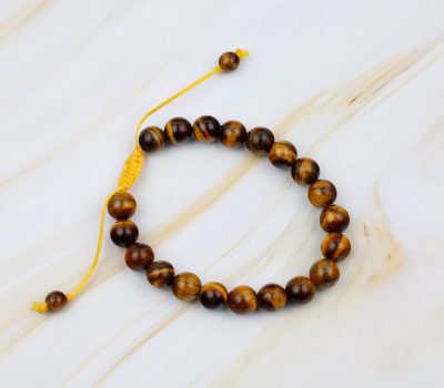 Macrame Tiger Eye Crystal Bracelet