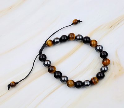 Macrame Triple Protection Crystal Bracelet