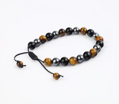 Macrame Triple Protection Crystal Bracelet