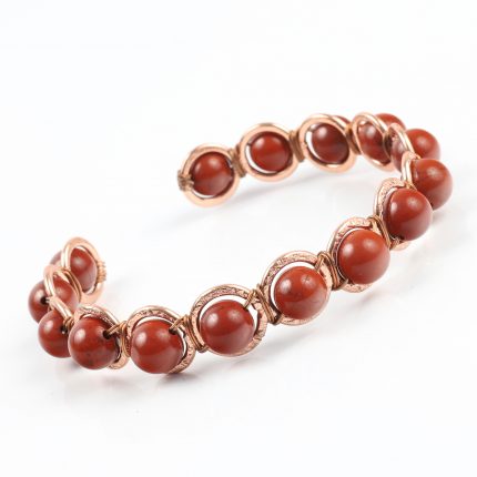 Copper & Red Jasper Crystal Bracelet