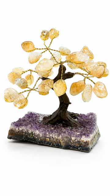 Citrine Crystal Tree on Cluster Base